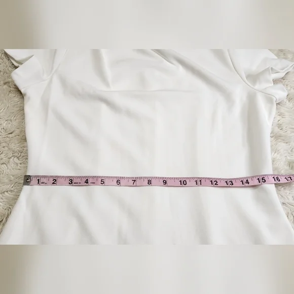 ALEXIA ADMOR Sadee Dress Light Ivory White Size Large - Picture 10 of 14